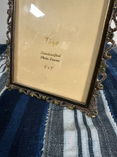 Load image into Gallery viewer, 90’s Tizo Rhinestone Brass Handcrafted Picture Frame
