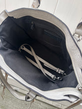 Load image into Gallery viewer, Rebecca Minkoff White Leather Carryall Crossbody Satchel
