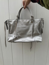 Load image into Gallery viewer, Rebecca Minkoff White Leather Carryall Crossbody Satchel
