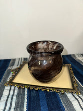 Load image into Gallery viewer, Handblowned Dark Purple Swirled Vesesel
