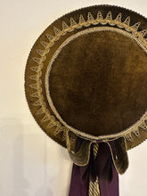 Load image into Gallery viewer, Antique Bavarian Decorative Prenier Hut Goldwork Velvet Hat Wall Hanging
