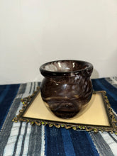 Load image into Gallery viewer, Handblowned Dark Purple Swirled Vesesel
