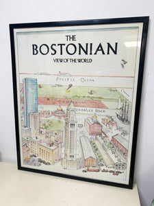 The Bostonian View of the World Framed Poster