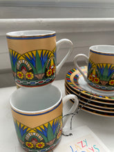 Load image into Gallery viewer, Vintage espresso cup and saucer set
