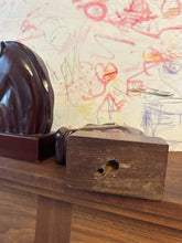 Load image into Gallery viewer, Pair of Mahogany Horse Head Bookends

