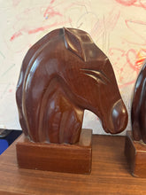 Load image into Gallery viewer, Pair of Mahogany Horse Head Bookends
