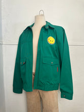 Load image into Gallery viewer, REWORKED: “MAKE ART MAKE OUT” GREEN BOMBER
