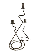 Load image into Gallery viewer, Hand-Welded 3 Piece Metal Zig Zag Candleholder Set
