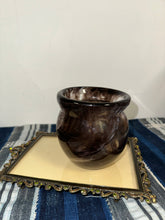 Load image into Gallery viewer, Handblowned Dark Purple Swirled Vesesel
