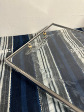 Load image into Gallery viewer, Vintage Etched Vine Glass Chrome Tray
