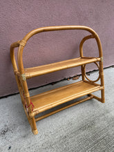 Load image into Gallery viewer, Rattan Wicker Wall Shelf Towel Rack
