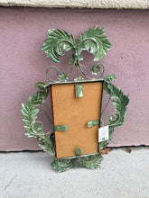 Load image into Gallery viewer, Vintage Tole Leaves and Flower Mirror with Candlestick Holders
