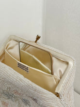 Load image into Gallery viewer, 1950s Rosenfeld Glass Beaded Clutch with Compact Mirror
