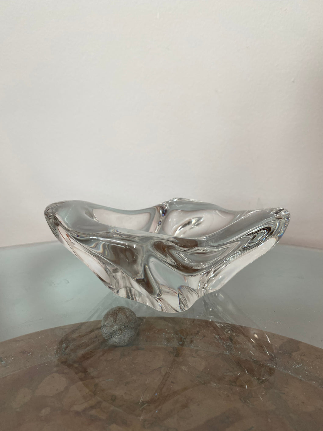 70s Daum France Small Crystal Dish