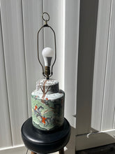 Load image into Gallery viewer, Vintage Chinese Porcelain Ginger Jar Hunting Scene Table Lamp with Shade
