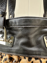 Load image into Gallery viewer, Leather Leopard Ponyhair Carryall Satchel B. Makowsky
