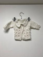 Load image into Gallery viewer, White Hand Crochet Collared Sweater
