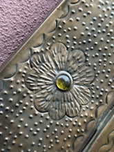 Load image into Gallery viewer, Vintage Punched Tin Octagonal Mirror
