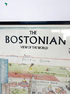 The Bostonian View of the World Framed Poster