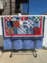 Load image into Gallery viewer, Vintage Handmade Patchwork Quilt
