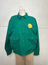 Load image into Gallery viewer, REWORKED: “MAKE ART MAKE OUT” GREEN BOMBER
