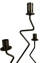 Load image into Gallery viewer, Hand-Welded 3 Piece Metal Zig Zag Candleholder Set
