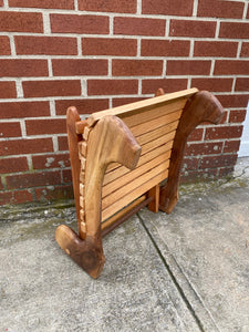 Mid Century Wooden Slat Folding Chair