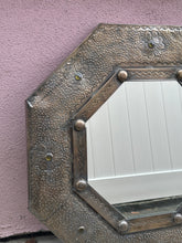 Load image into Gallery viewer, Vintage Punched Tin Octagonal Mirror
