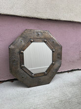 Load image into Gallery viewer, Vintage Punched Tin Octagonal Mirror
