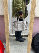 Load image into Gallery viewer, Rebecca Minkoff White Leather Carryall Crossbody Satchel
