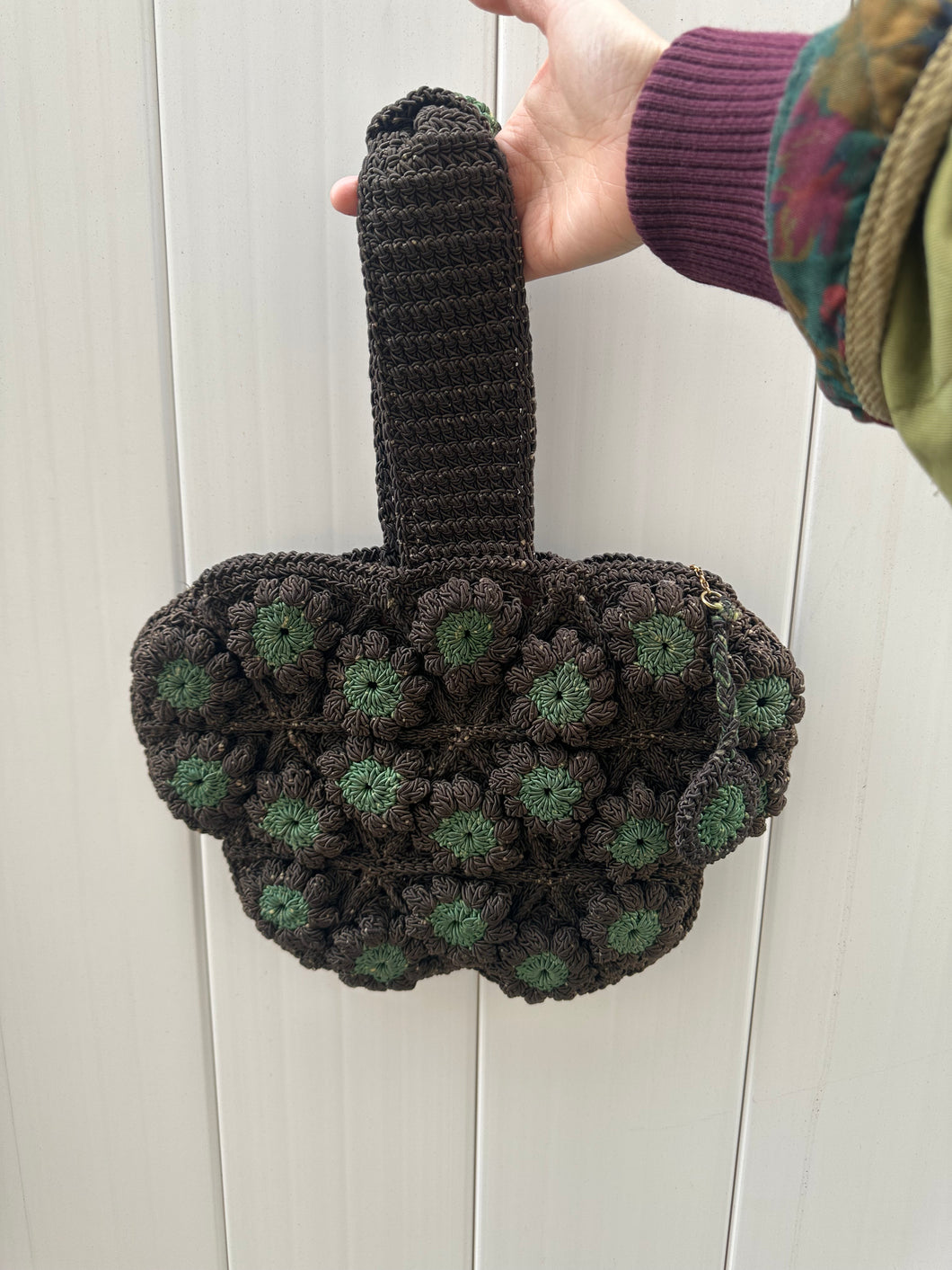1950s Handmade Crochet Bag