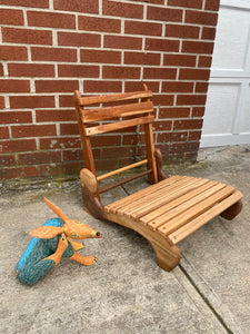 Mid Century Wooden Slat Folding Chair