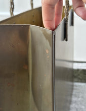 Load image into Gallery viewer, Mid Century Brass Tote Magazine Holder Rack
