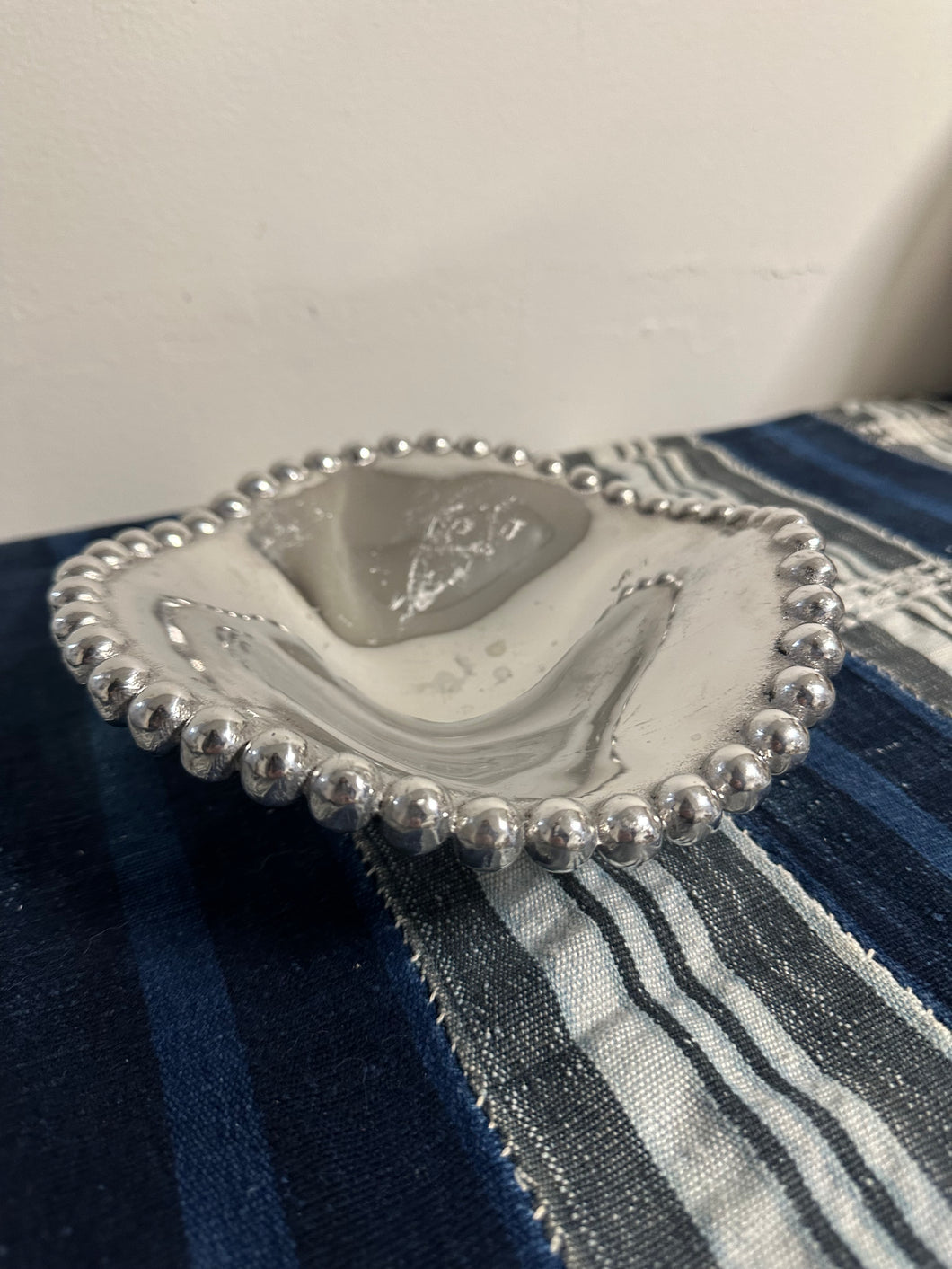 Silver Tone Mariposa String of Pearls Dish