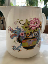 Load image into Gallery viewer, Vintage Dragon Floral Pitcher Vase
