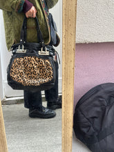 Load image into Gallery viewer, Leather Leopard Ponyhair Carryall Satchel B. Makowsky

