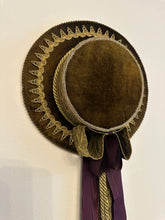 Load image into Gallery viewer, Antique Bavarian Decorative Prenier Hut Goldwork Velvet Hat Wall Hanging
