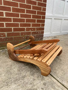 Mid Century Wooden Slat Folding Chair