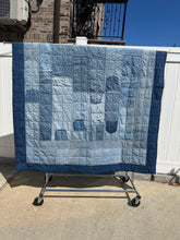 Load image into Gallery viewer, Vintage Handmade Denim Patchwork Quilt
