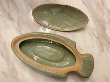 Load image into Gallery viewer, Handmade Stoneware Fish Serving Dish
