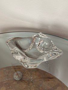 70s Daum France Small Crystal Dish