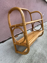Load image into Gallery viewer, Rattan Wicker Wall Shelf Towel Rack
