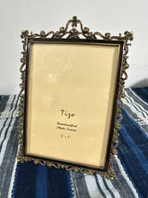 Load image into Gallery viewer, 90’s Tizo Rhinestone Brass Handcrafted Picture Frame
