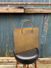 Load image into Gallery viewer, Mid Century Brass Tote Magazine Holder Rack
