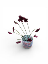 Load image into Gallery viewer, Hand-painted￼ Porcelain Chinoiserie Flower frog/ Potpourri Jar
