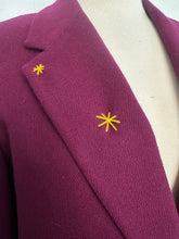 Load image into Gallery viewer, REWORKED: PURPLE WOOL “LEAVE ME ALONE” BLAZER
