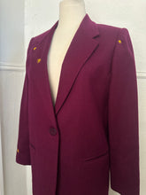 Load image into Gallery viewer, REWORKED: PURPLE WOOL “LEAVE ME ALONE” BLAZER

