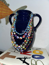 Load image into Gallery viewer, Vintage Handmade Venetian Glass Mosaic Beaded Necklace (turquoise)
