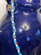 Load image into Gallery viewer, Vintage Handmade Venetian Glass Mosaic Beaded Necklace (turquoise)
