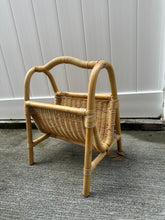 Load image into Gallery viewer, Vintage Rattan Wicker Magazine Book Stand
